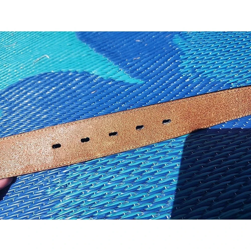 Nocona Belt Co Brown Leather Cross Belt Rhinestone Western Bling Women ‎ S 28-32